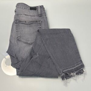 PAIGE Gray Denim Low Rise Skinny Jeans